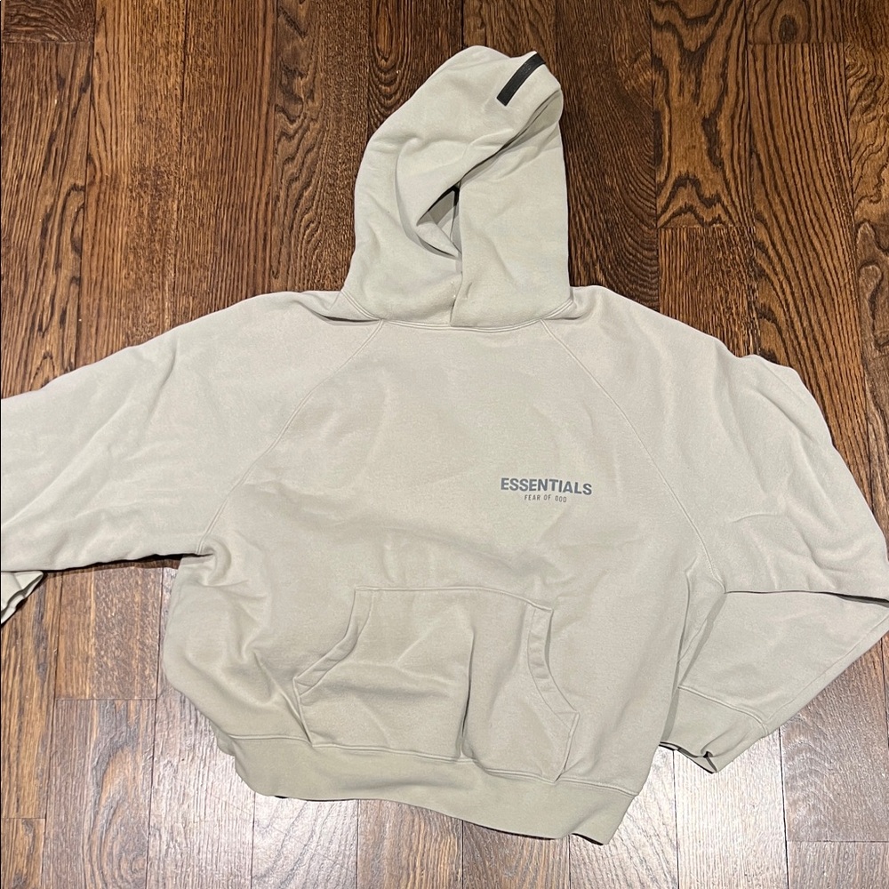 Essentials Men's Beige Hoodie Sweater